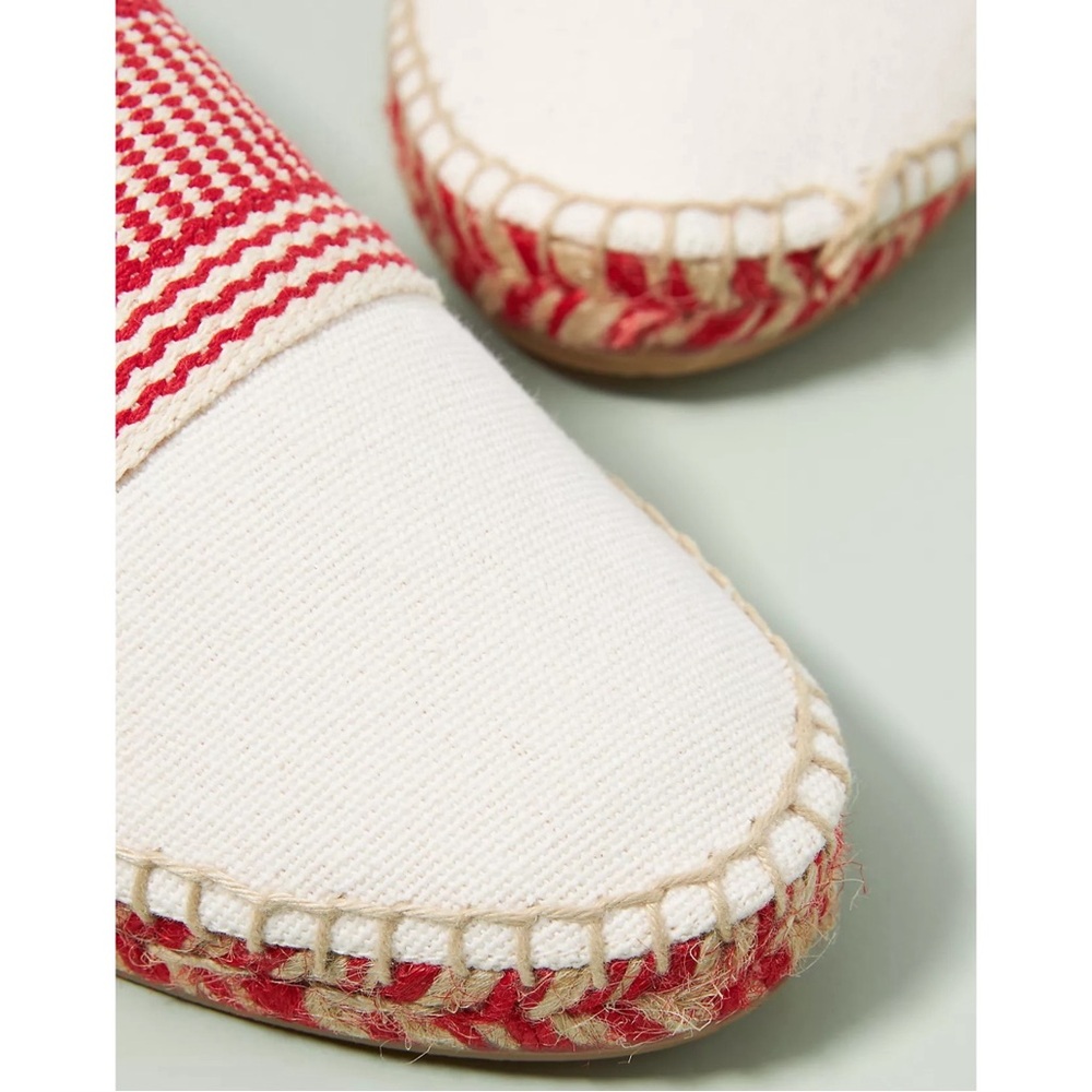 Anthropologie x Maypol Sonny Slingback Red and White Espadrilles NWT SZ 10 - Picture 3 of 16
